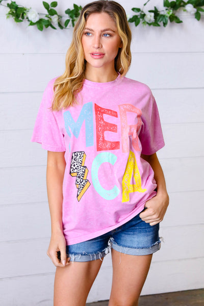 Hot Pink America Graphic Tee