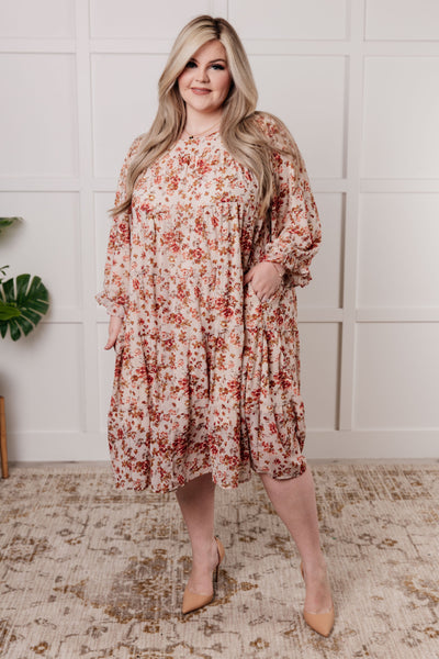 Next to You Balloon Sleeve Floral Dress