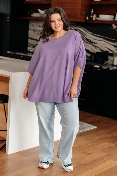 Lilac Whisper Dolman Sleeve Top