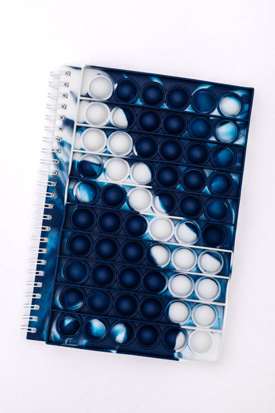 Spiral Writing Notebook in Blue Marble